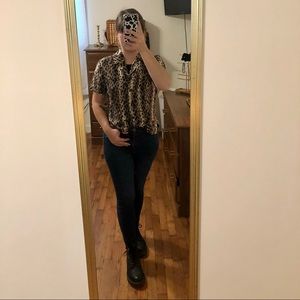 Cheetah Button Up